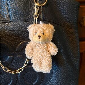 ♥️💖 Fuzzy BEAR Bag Charm Or Keychain EUC